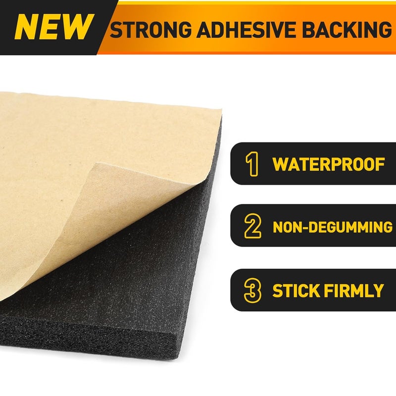 MODIGT Foam Padding Sheet 3/4" Thick with Adhesive Backing Neoprene Insulation Foam High Density Stick Firmly for Furniture Cars Speakers 4 Inch X 4 Inch (4 Pcs) - Image 2